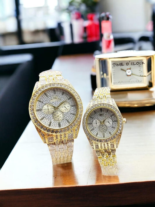 Diamonds Stone Couple Watches